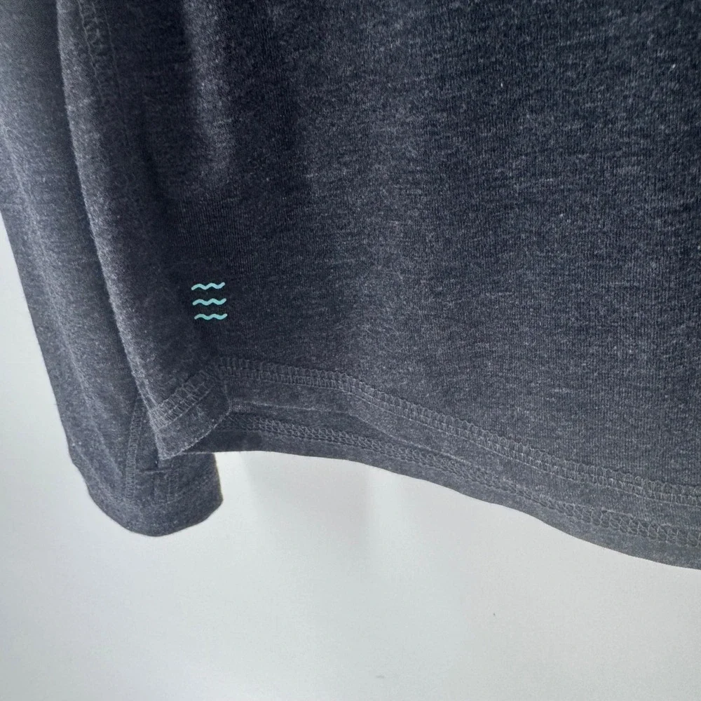 Free Fly Women Bamboo‎ Heritage Long Sleeve Top Blue/Grey Sz M Raglan Crew Neck